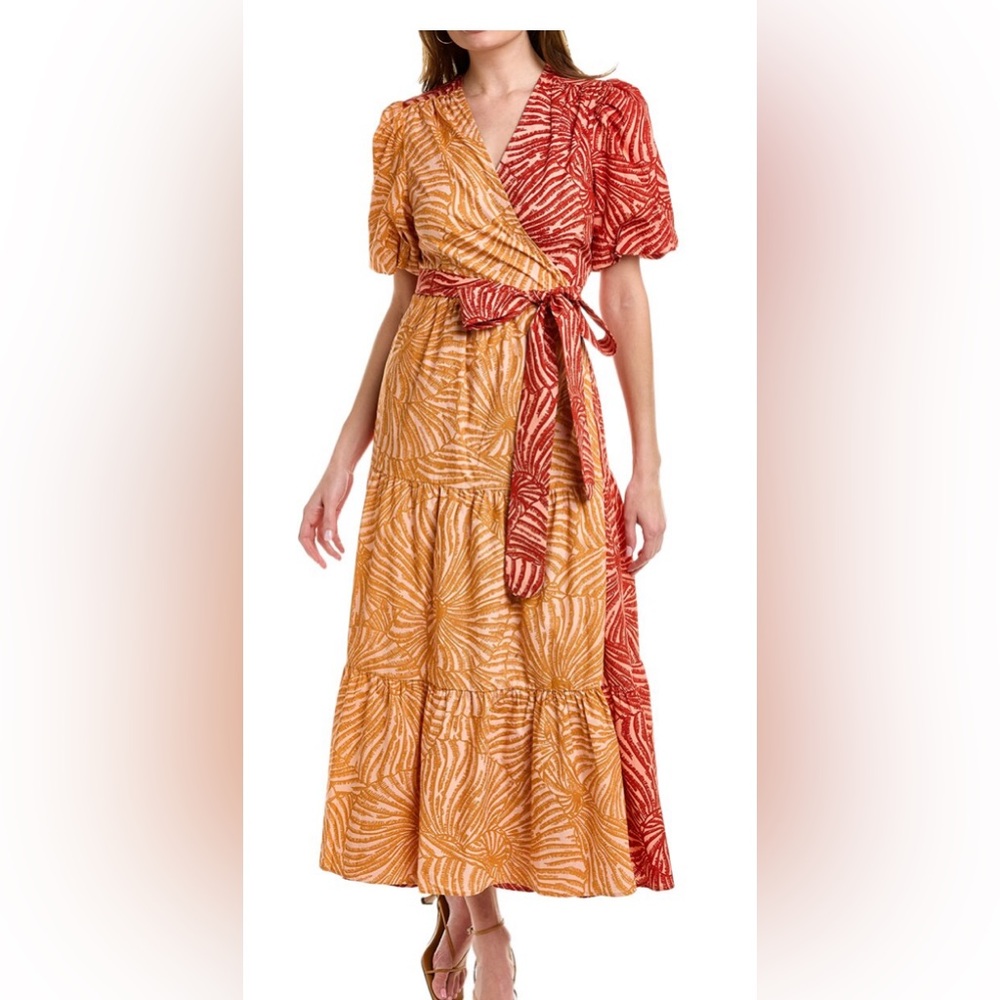 Marie Oliver Rena Wrap Dress Size L